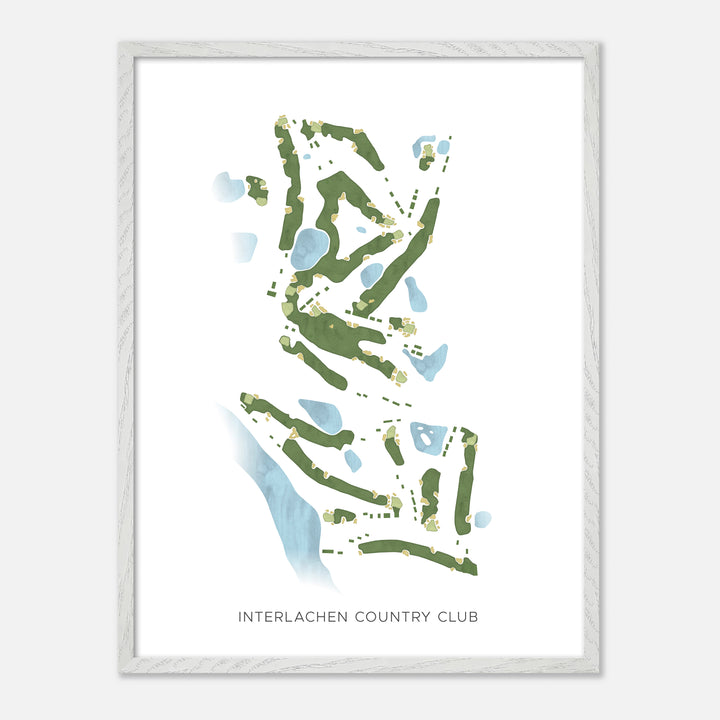 Print of Interlachen Country Club Modern Map