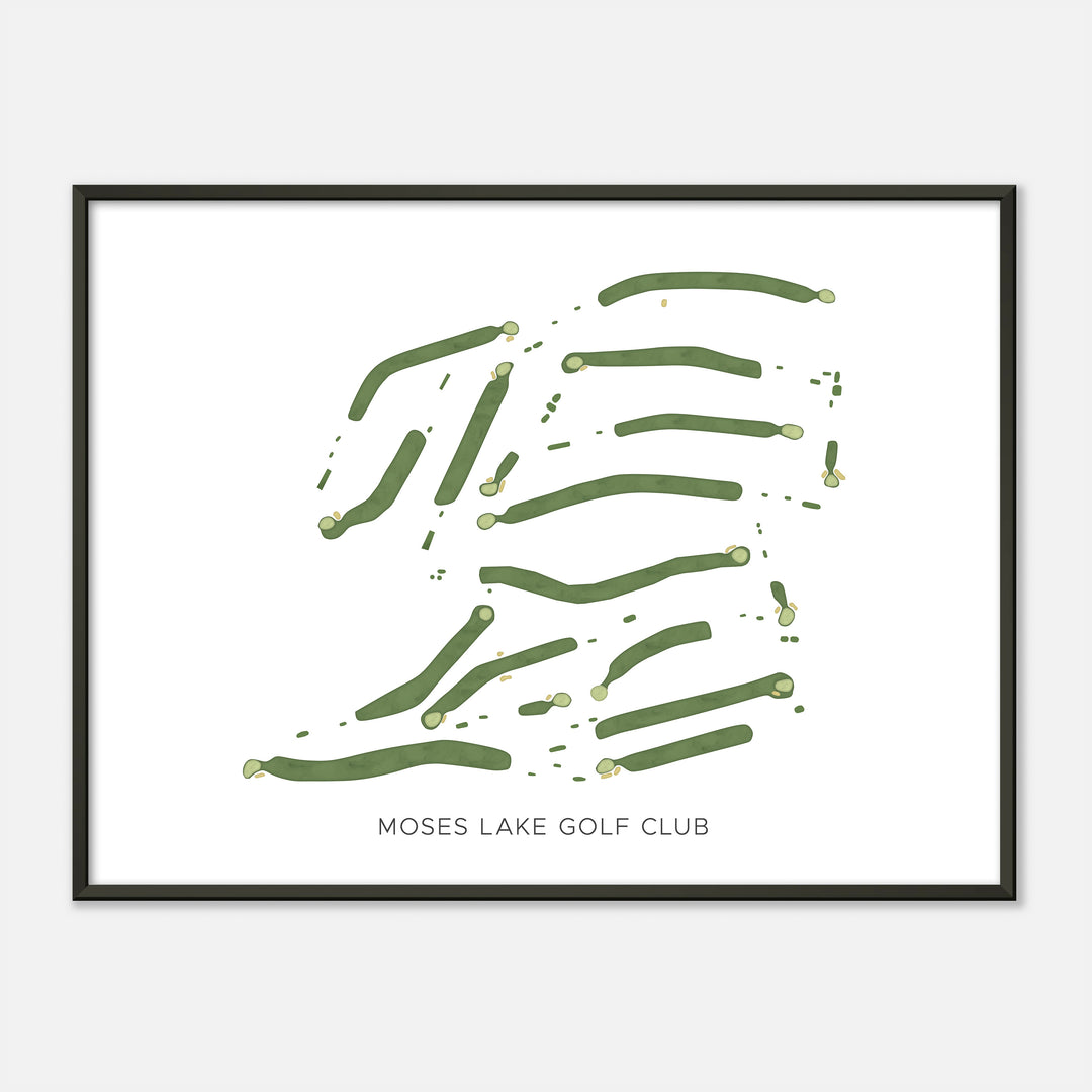 Print of Moses Lake Golf Club Modern Map
