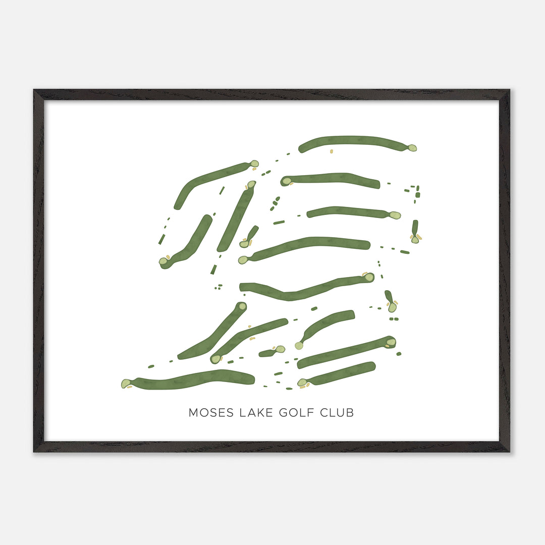 Print of Moses Lake Golf Club Modern Map