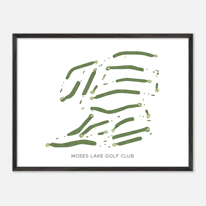 Print of Moses Lake Golf Club Modern Map