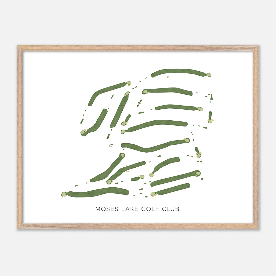 Print of Moses Lake Golf Club Modern Map