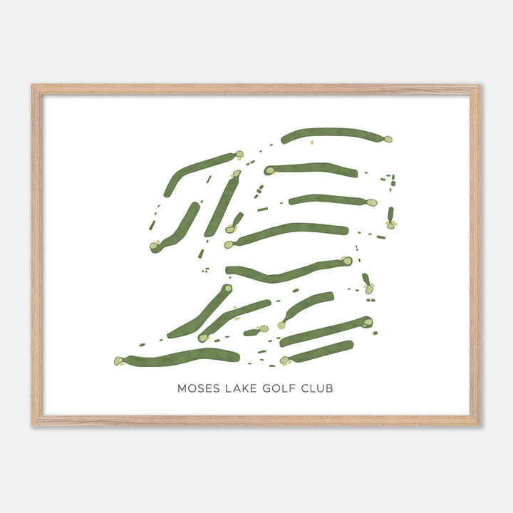 Print of Moses Lake Golf Club Modern Map