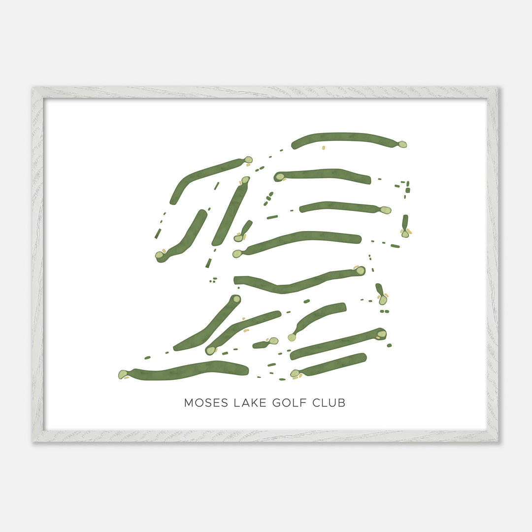 Print of Moses Lake Golf Club Modern Map
