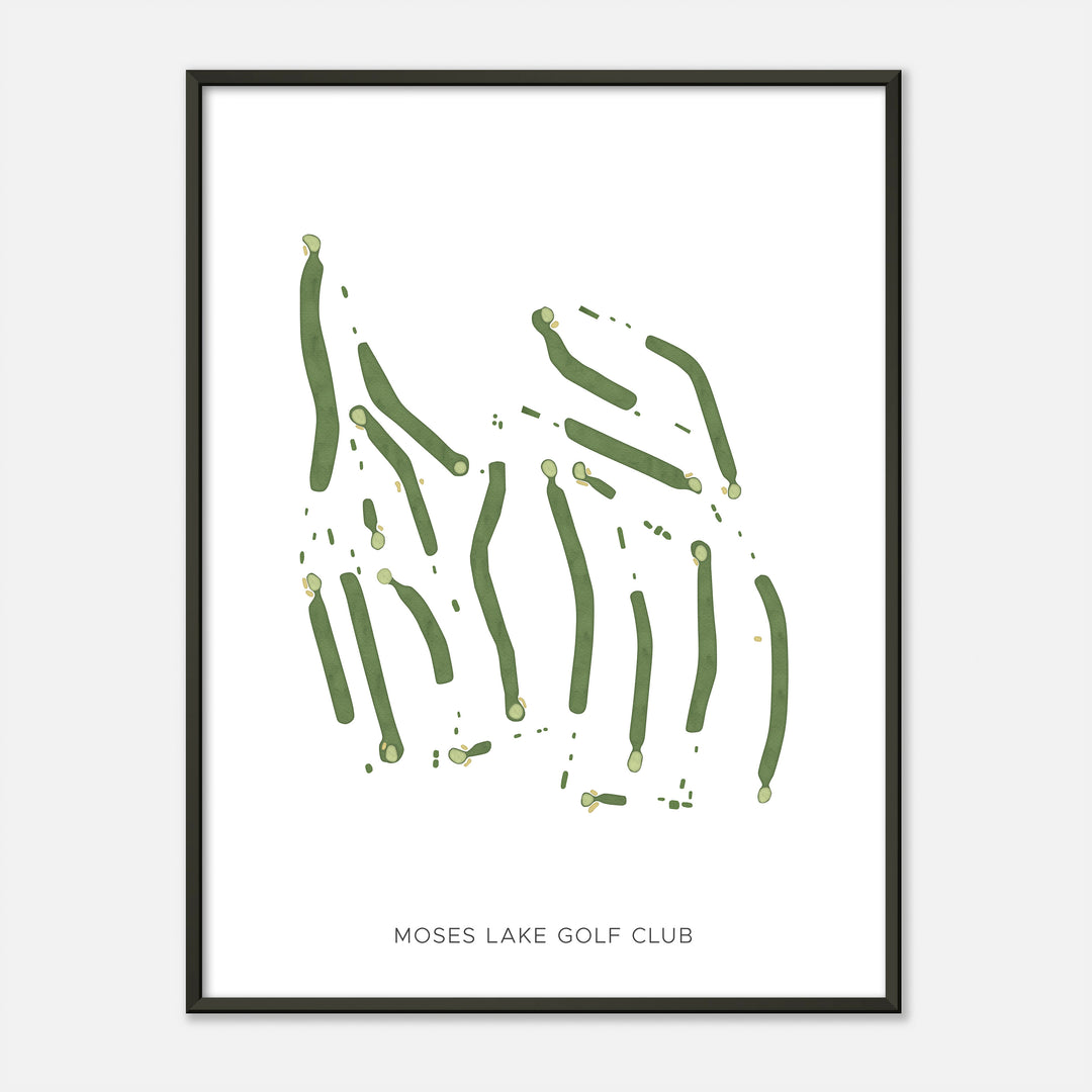Print of Moses Lake Golf Club Modern Map