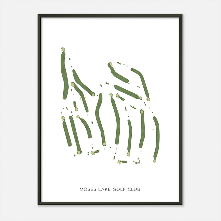 Print of Moses Lake Golf Club Modern Map