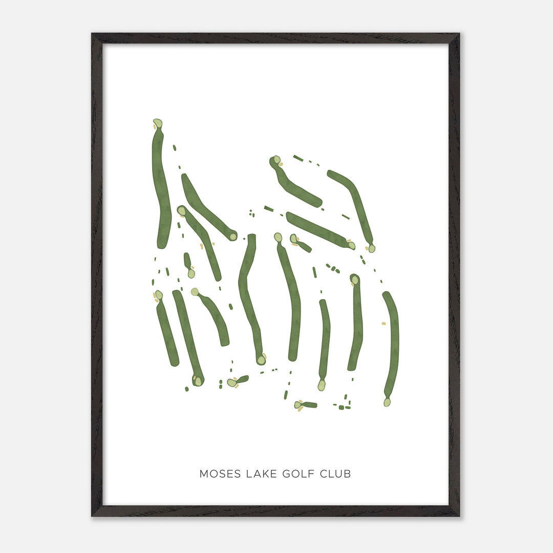 Print of Moses Lake Golf Club Modern Map