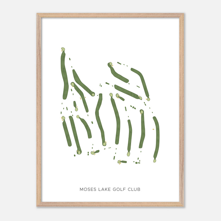 Print of Moses Lake Golf Club Modern Map