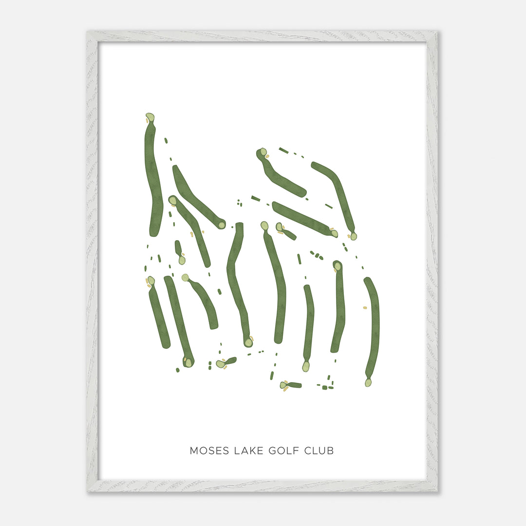 Print of Moses Lake Golf Club Modern Map