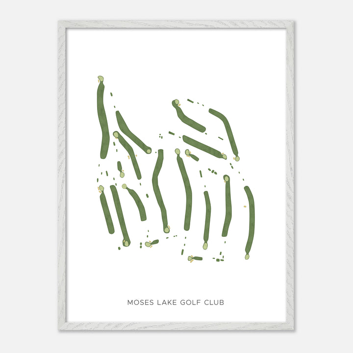 Print of Moses Lake Golf Club Modern Map