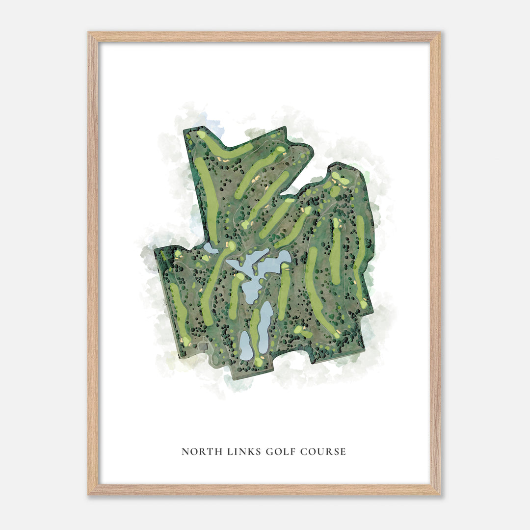 Print of North Links Golf Course Classic Map