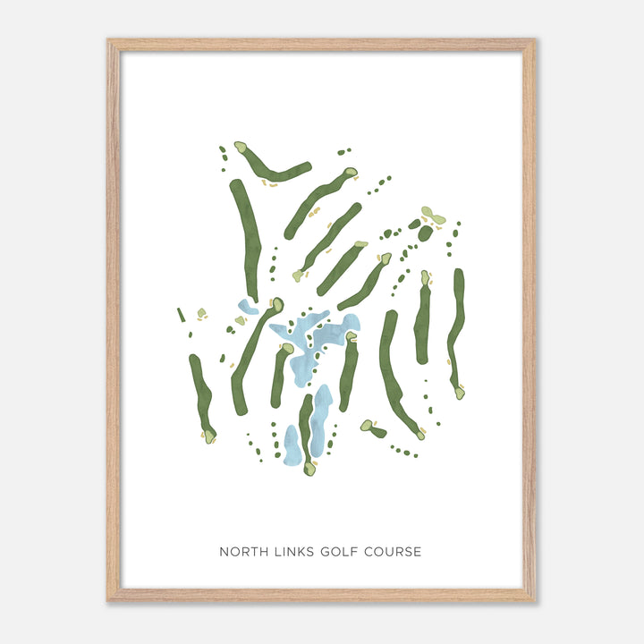 Print of North Links Golf Course Modern Map
