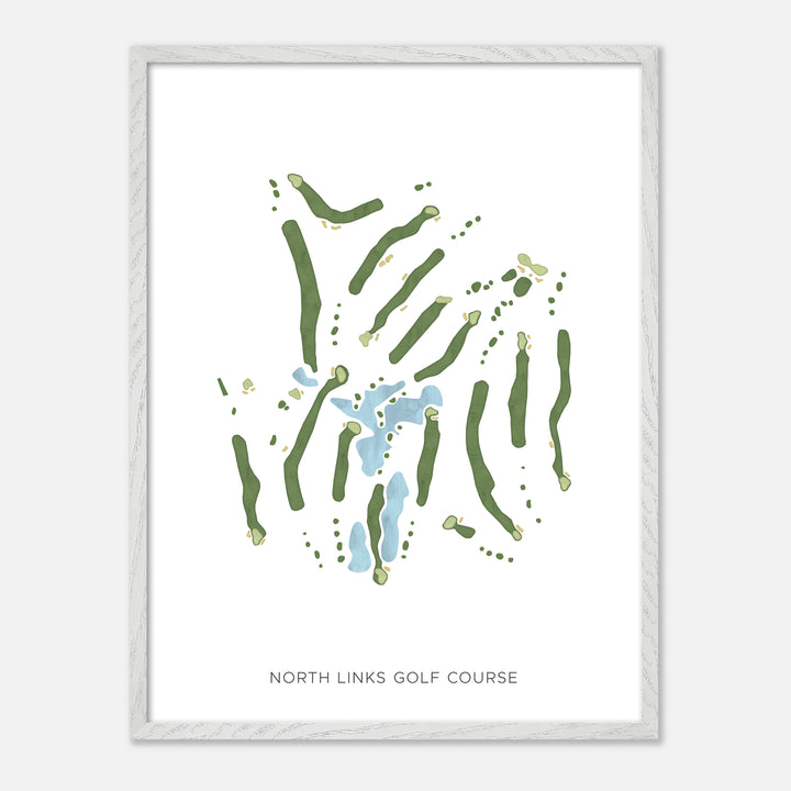 Print of North Links Golf Course Modern Map