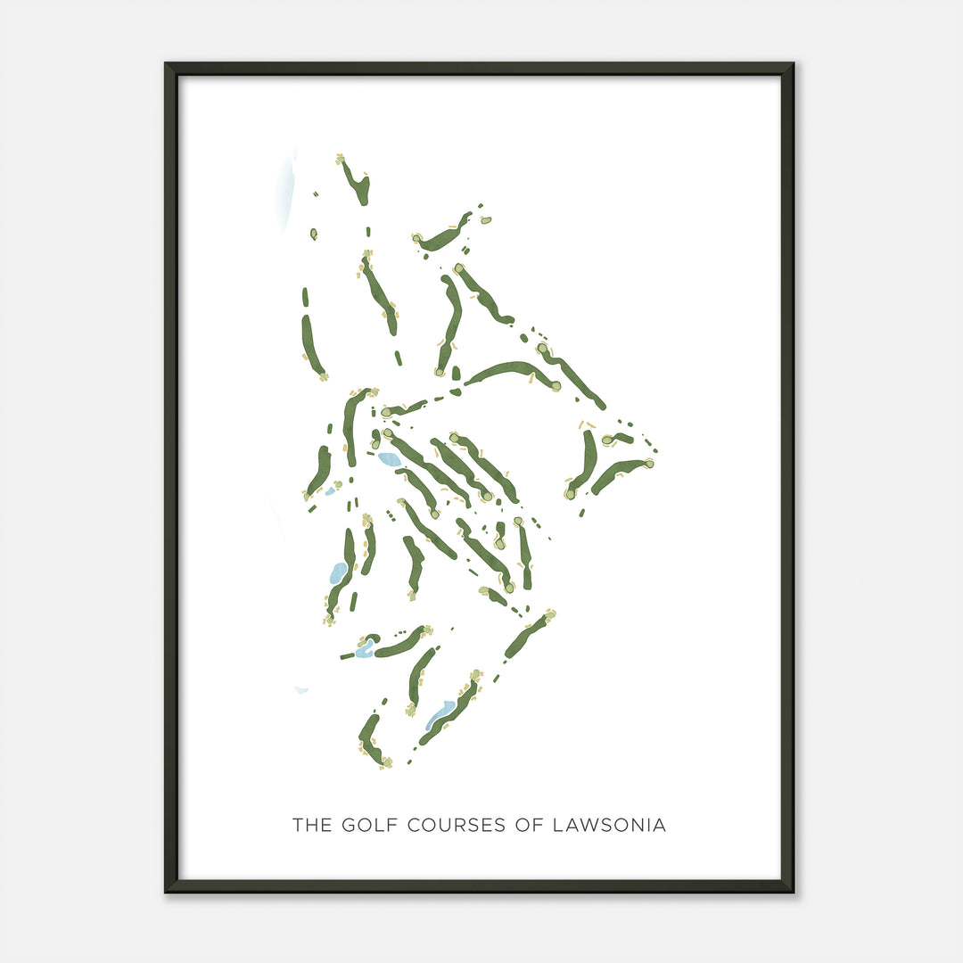 Print of The Golf Courses Of Lawsonia Modern Map