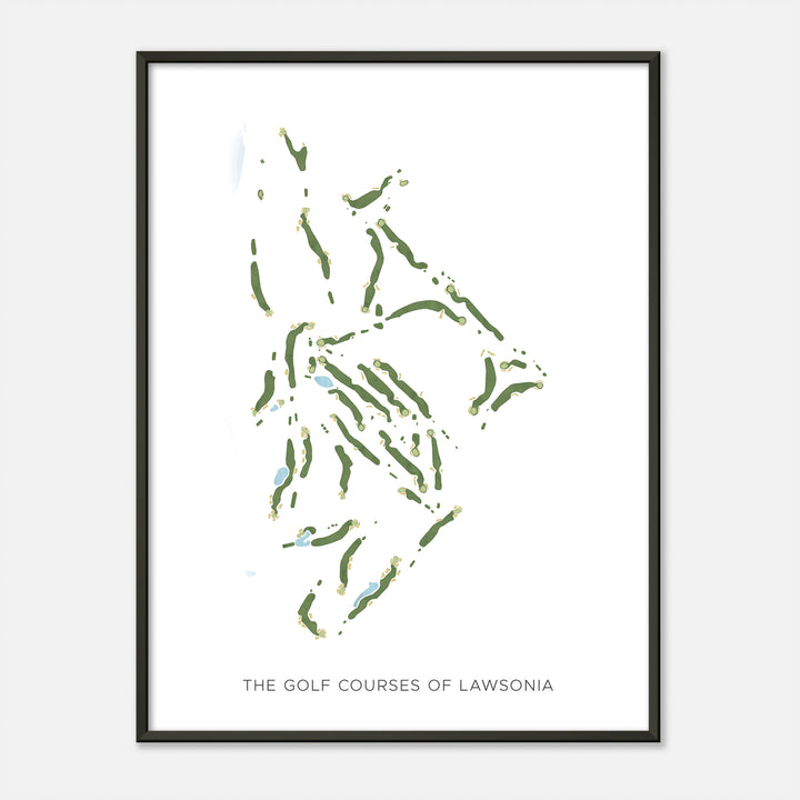 Print of The Golf Courses Of Lawsonia Modern Map