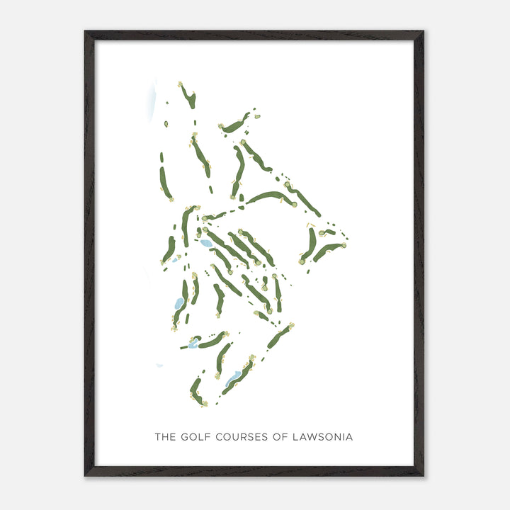 Print of The Golf Courses Of Lawsonia Modern Map