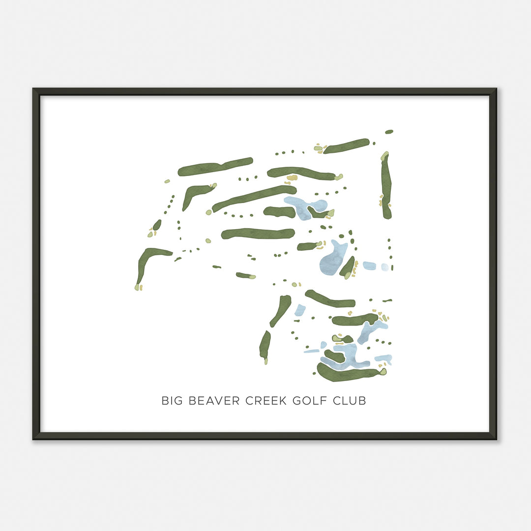 Print of Big Beaver Creek Golf Club Modern Map