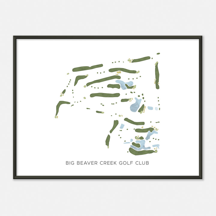 Print of Big Beaver Creek Golf Club Modern Map