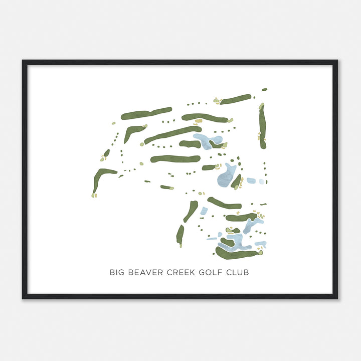 Print of Big Beaver Creek Golf Club Modern Map