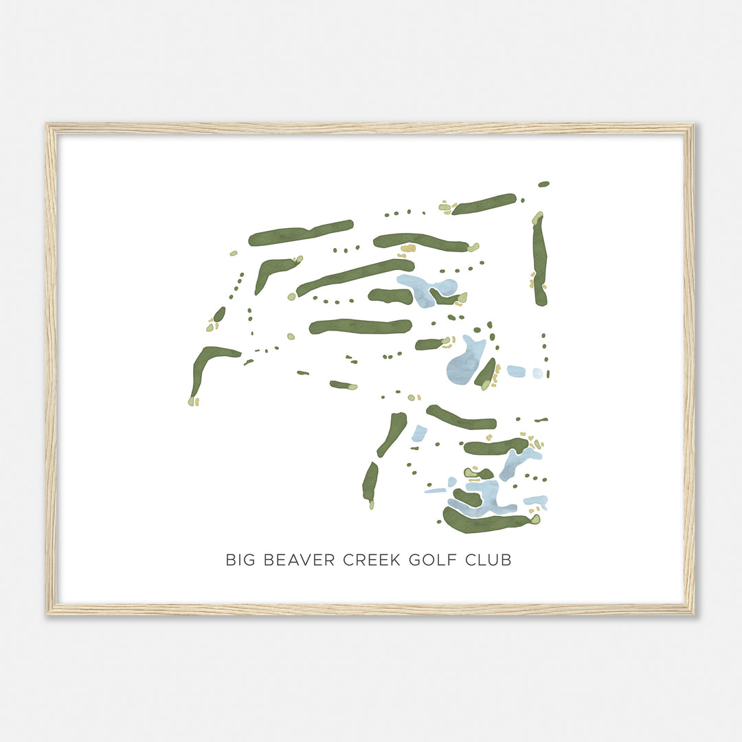 Print of Big Beaver Creek Golf Club Modern Map