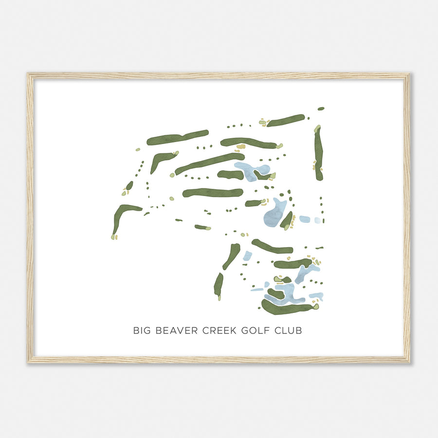 Print of Big Beaver Creek Golf Club Modern Map