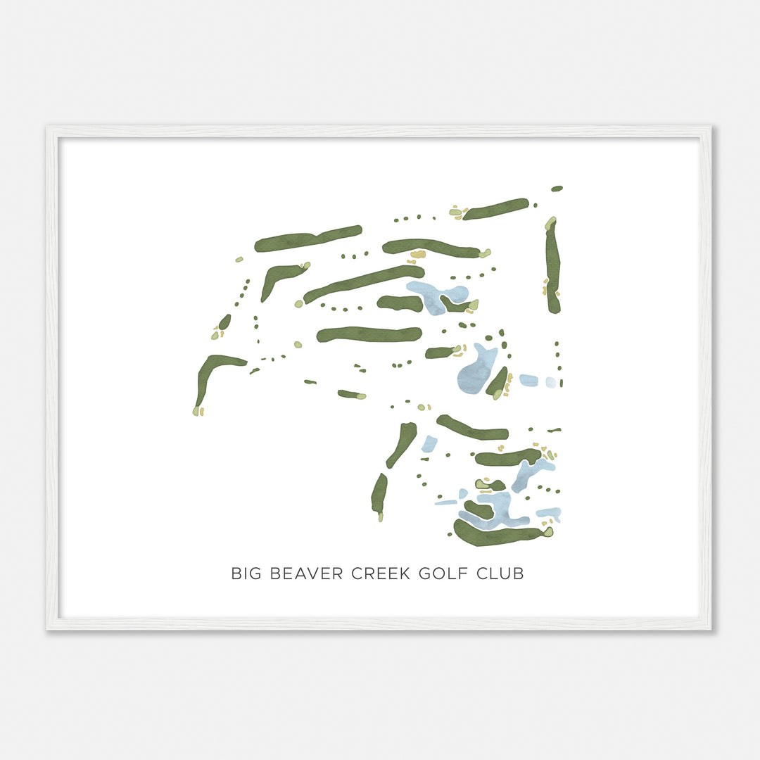 Print of Big Beaver Creek Golf Club Modern Map