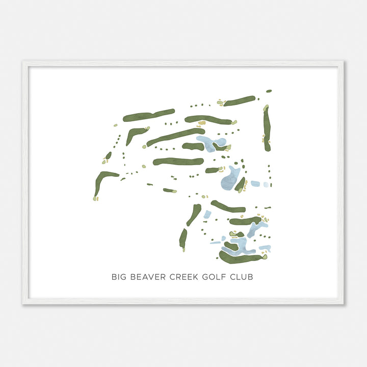 Print of Big Beaver Creek Golf Club Modern Map
