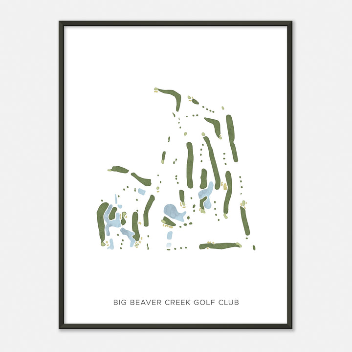 Print of Big Beaver Creek Golf Club Modern Map