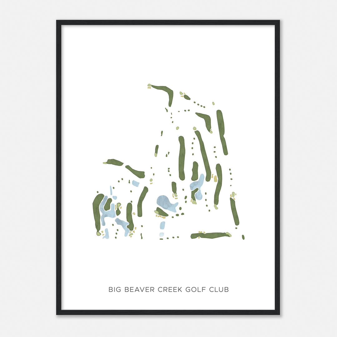 Print of Big Beaver Creek Golf Club Modern Map