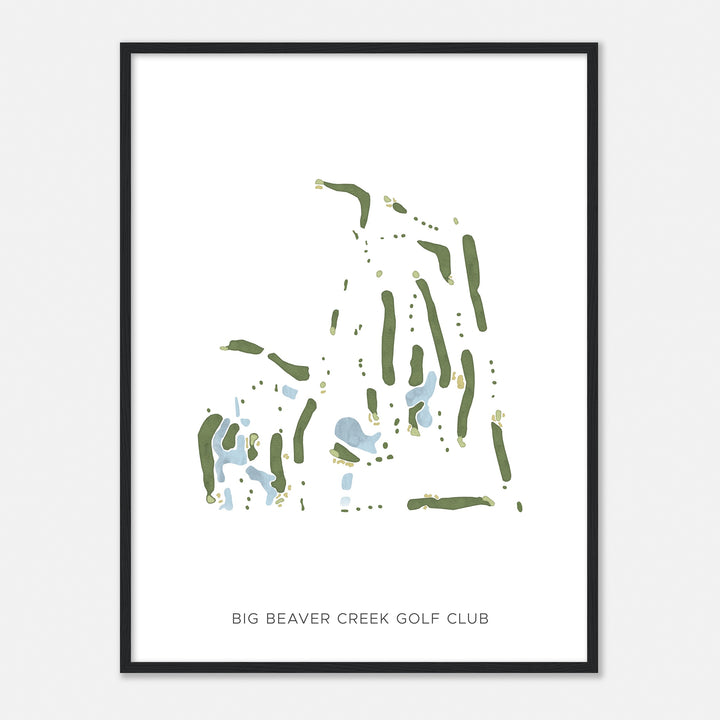 Print of Big Beaver Creek Golf Club Modern Map