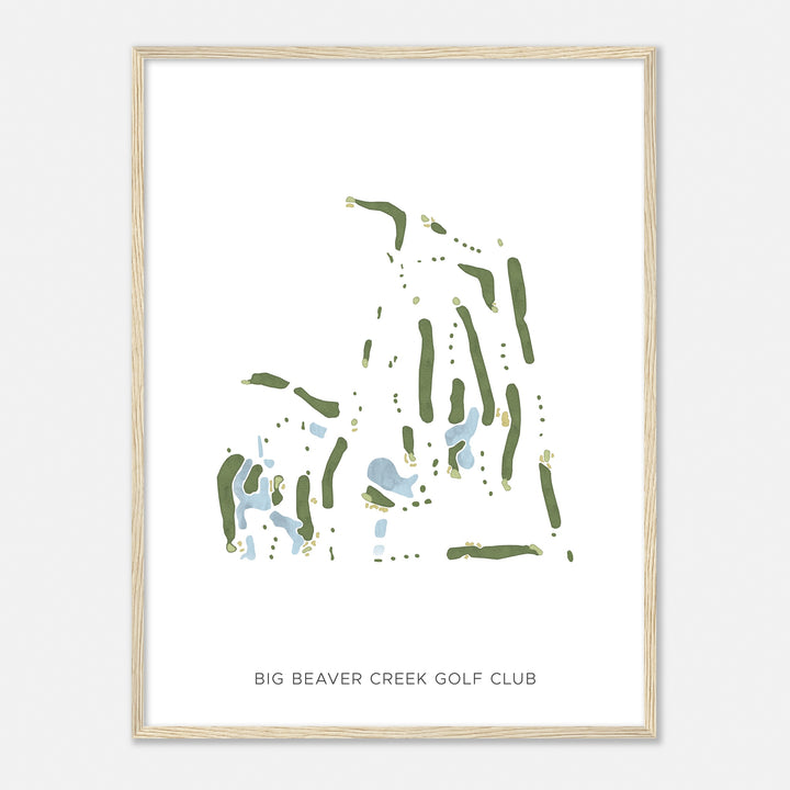 Print of Big Beaver Creek Golf Club Modern Map