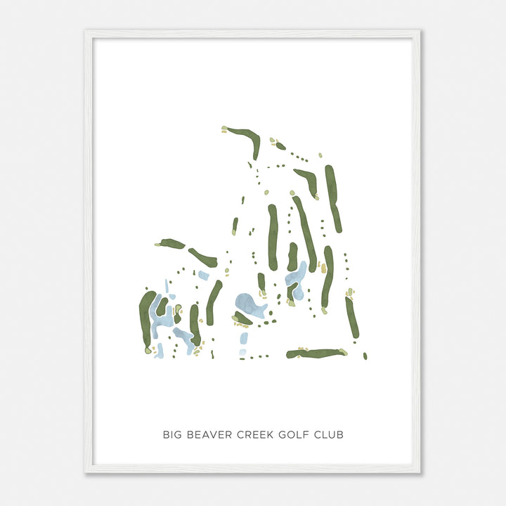 Print of Big Beaver Creek Golf Club Modern Map