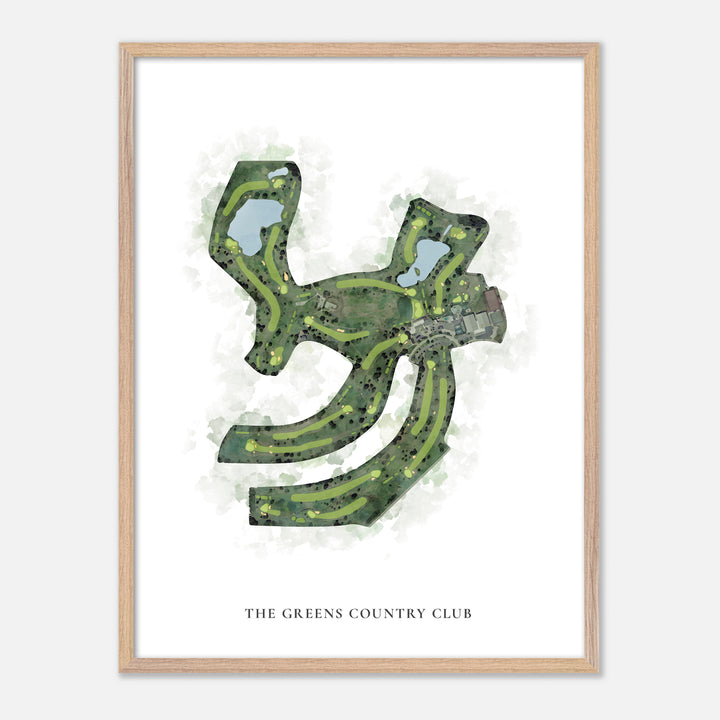 Print of The Greens Country Club Classic Map