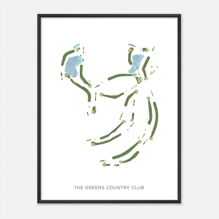 Print of The Greens Country Club Modern Map