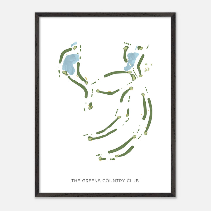 Print of The Greens Country Club Modern Map