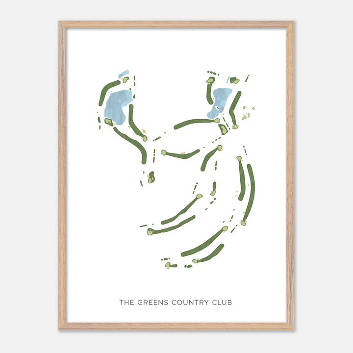 Print of The Greens Country Club Modern Map