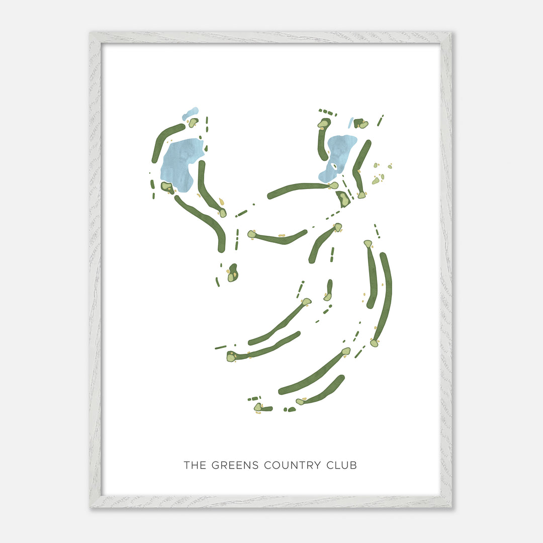 Print of The Greens Country Club Modern Map