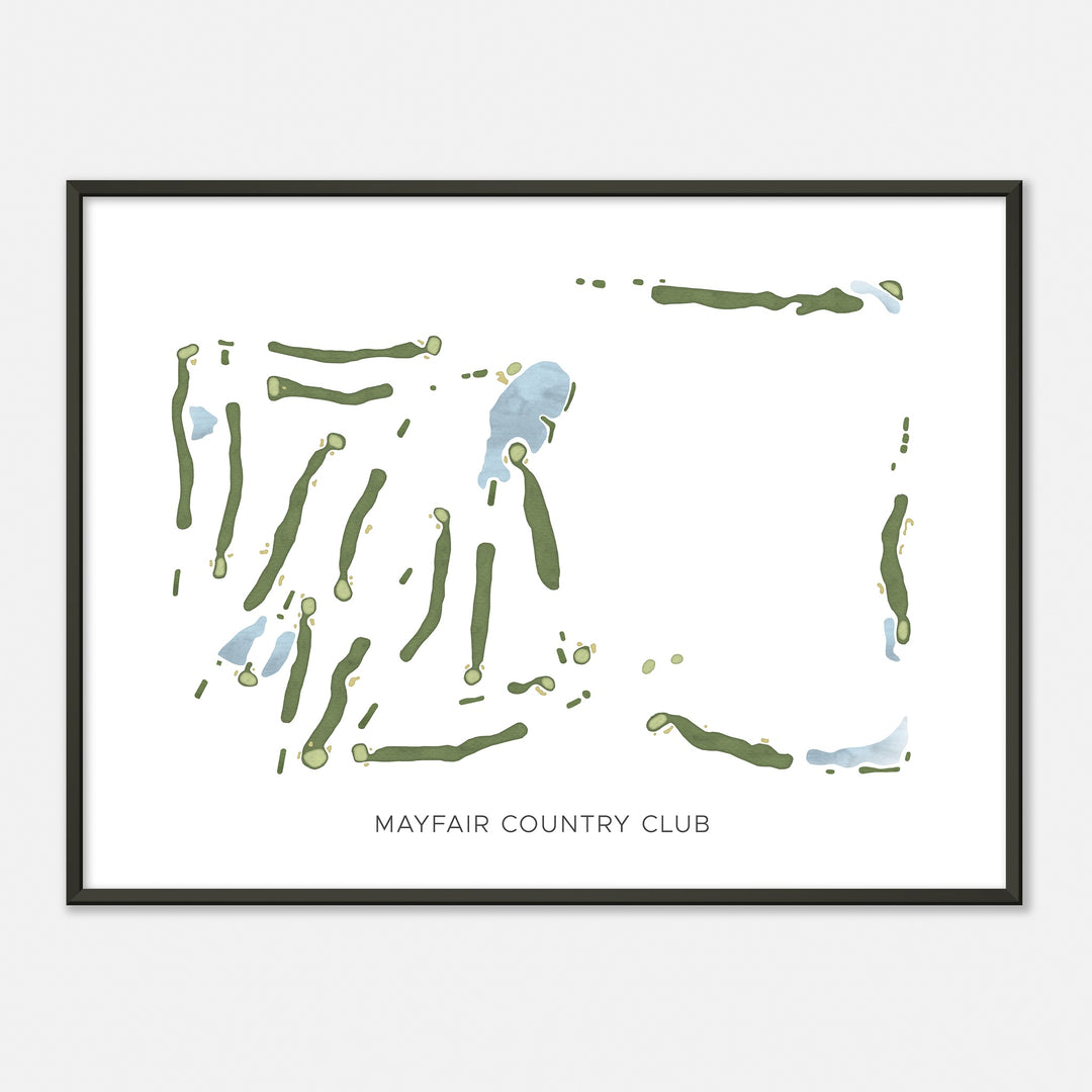 Print of Mayfair Country Club Modern Map