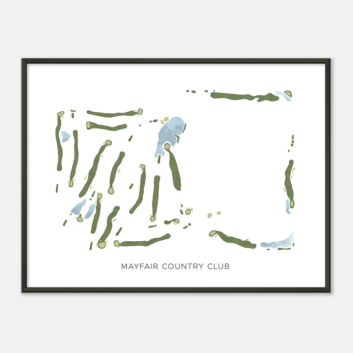 Print of Mayfair Country Club Modern Map
