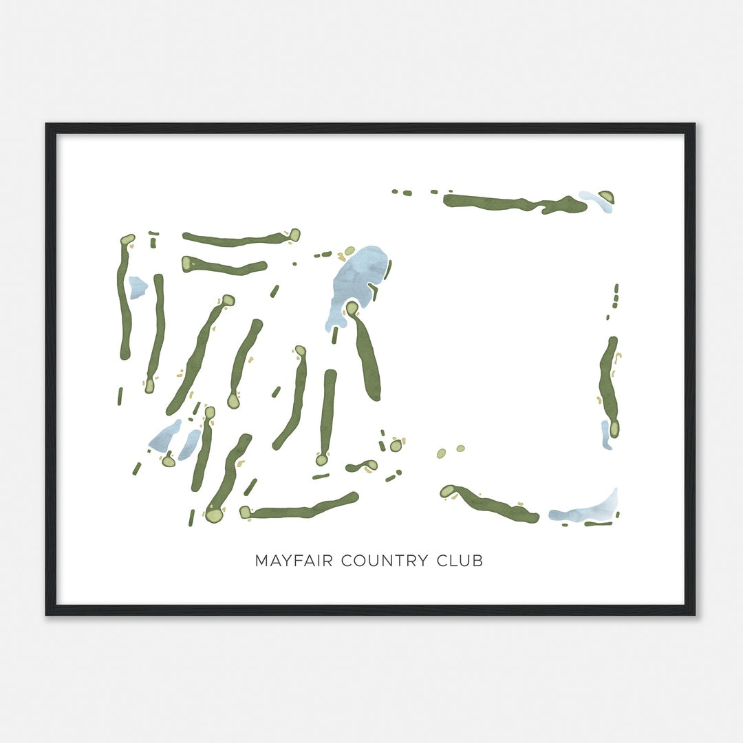 Print of Mayfair Country Club Modern Map