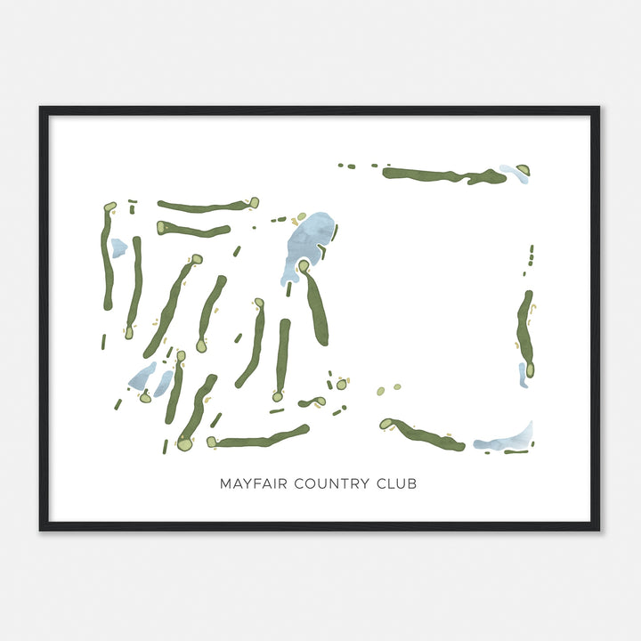 Print of Mayfair Country Club Modern Map