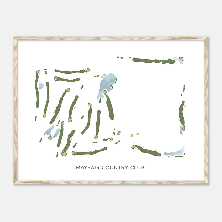 Print of Mayfair Country Club Modern Map