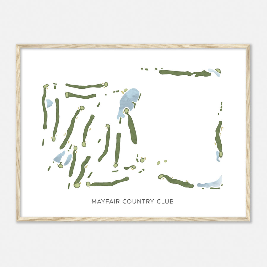 Print of Mayfair Country Club Modern Map