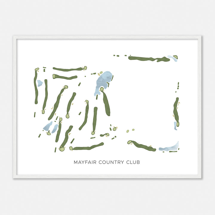 Print of Mayfair Country Club Modern Map