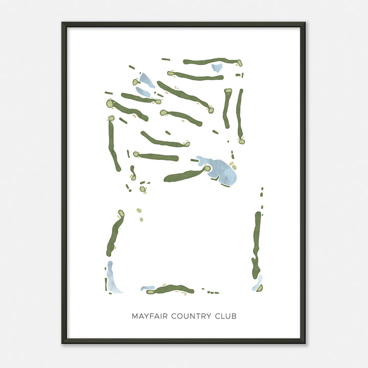 Print of Mayfair Country Club Modern Map