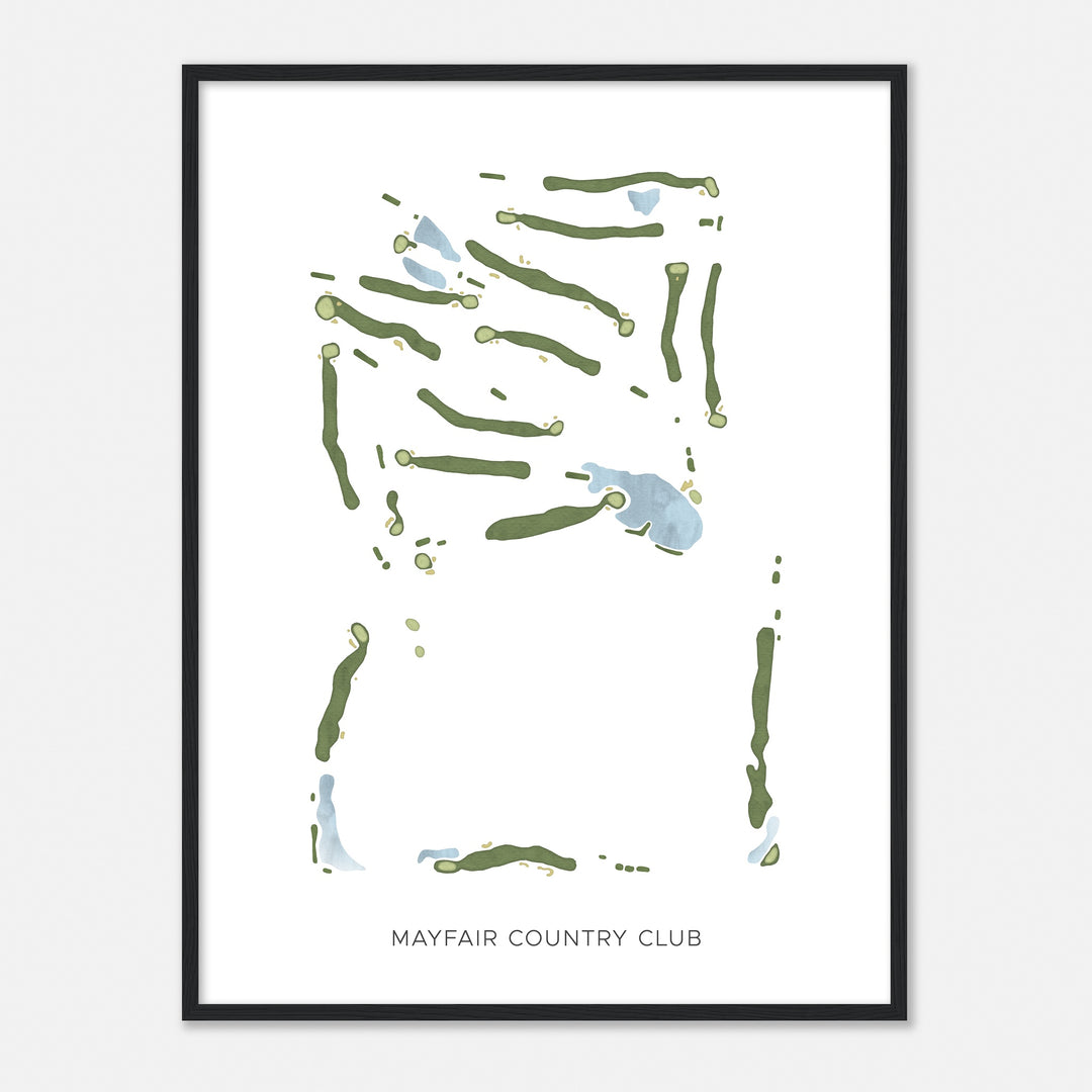 Print of Mayfair Country Club Modern Map