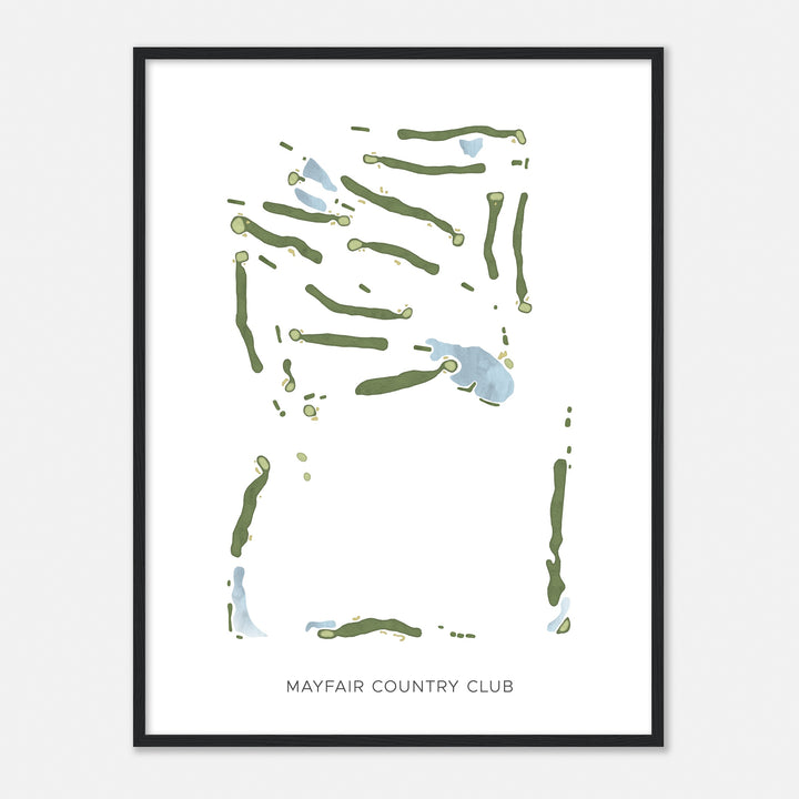 Print of Mayfair Country Club Modern Map