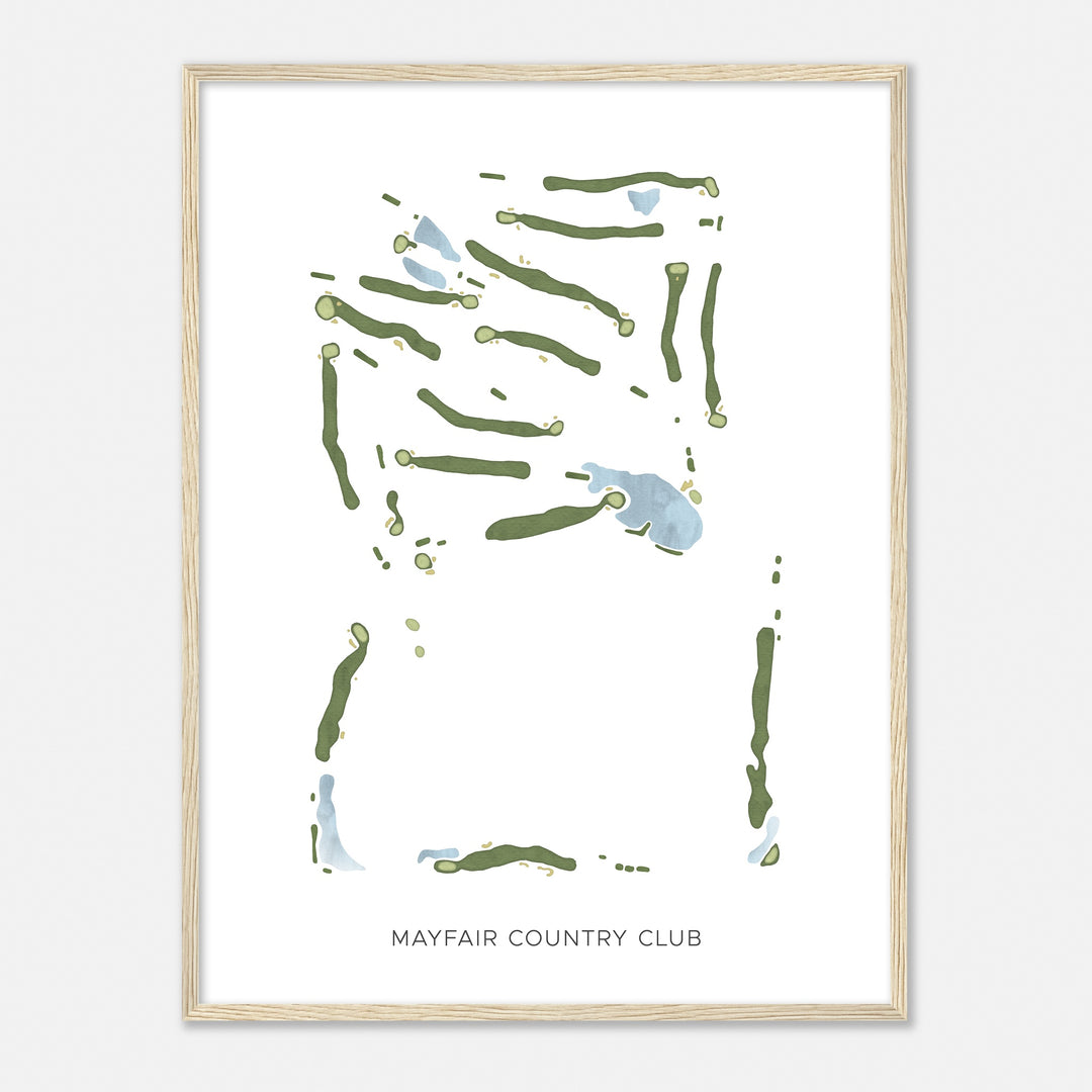 Print of Mayfair Country Club Modern Map