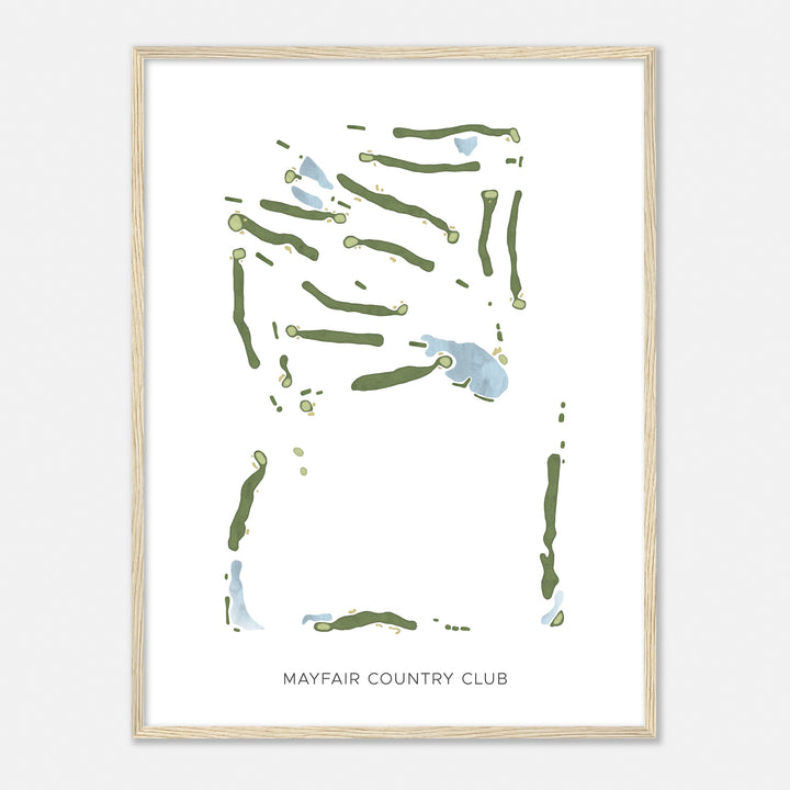 Print of Mayfair Country Club Modern Map