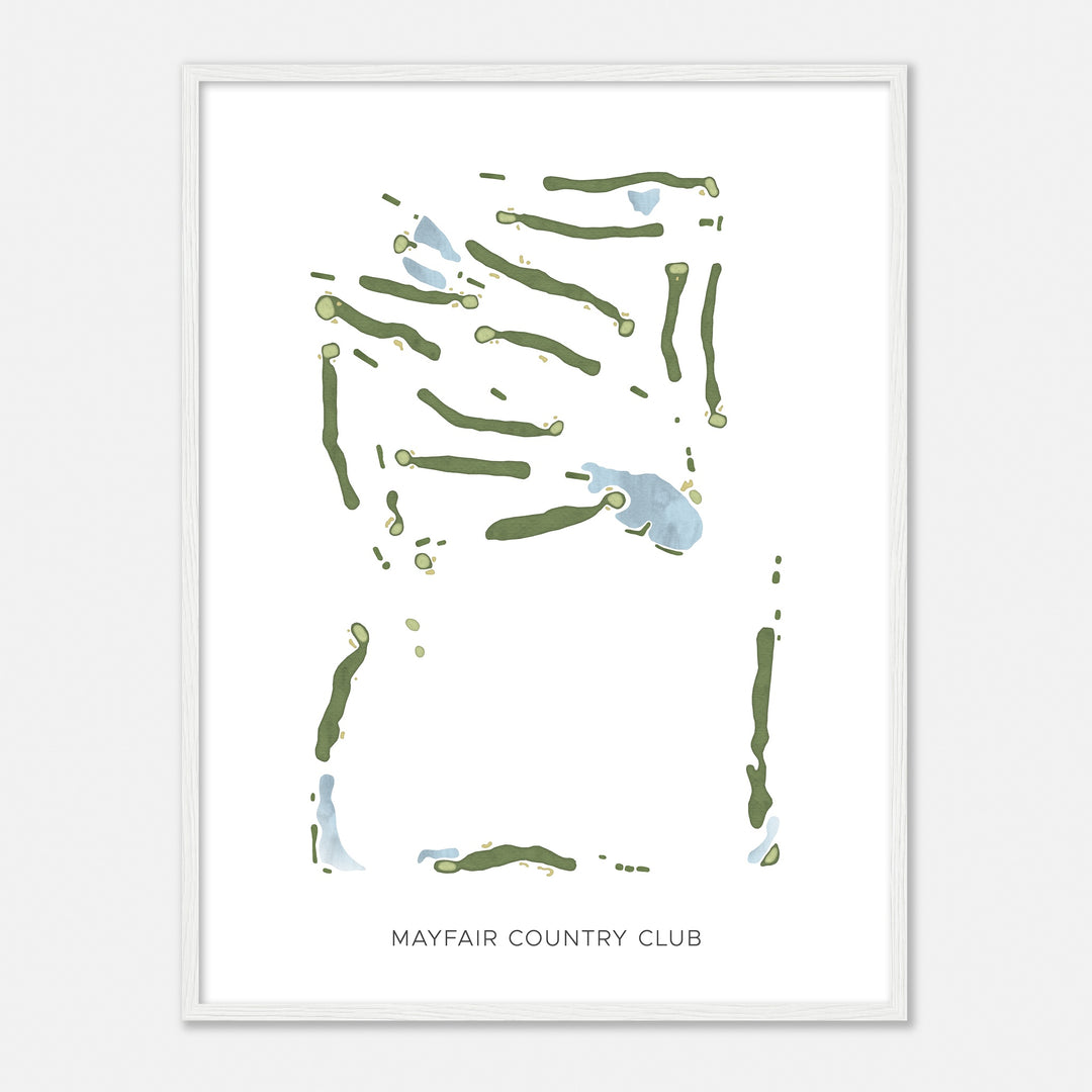 Print of Mayfair Country Club Modern Map