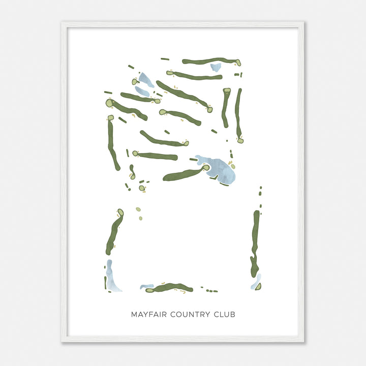 Print of Mayfair Country Club Modern Map